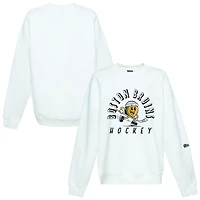 Sweat-shirt oversize blanc à l'effigie de la mascotte des Bruins Boston, marque Hype and Vice, pour femmes