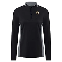 Haut à glissière quart de tour Moxie Insignia Core des Bruins Boston pour femme Levelwear, noir