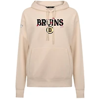Sweat à capuche festif kaki Levelwear pour femmes, motif Boston Bruins