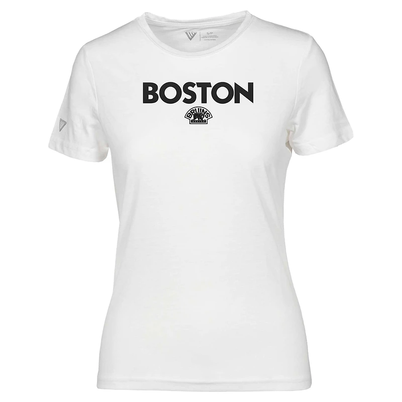 Women's Levelwear  White Boston Bruins Maddox City Capsule T-Shirt