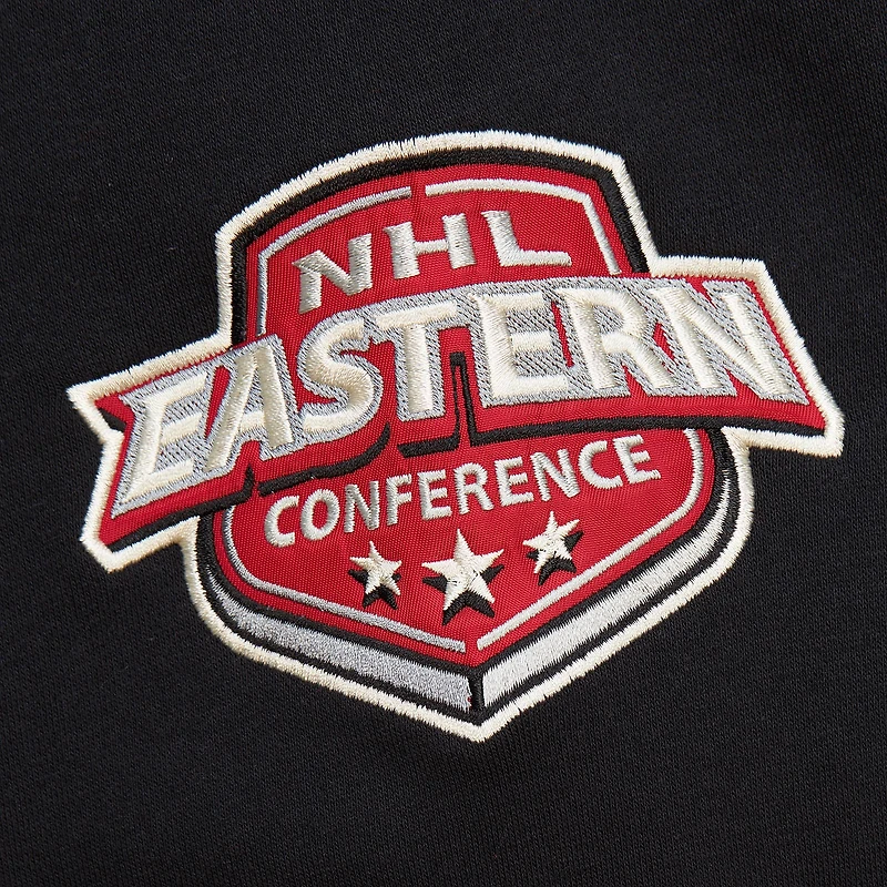 Women's Mitchell & Ness Black Boston Bruins Heritage Lace-Up Pullover Sweatshirt