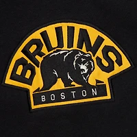 Women's Mitchell & Ness Black Boston Bruins Heritage Lace-Up Pullover Sweatshirt