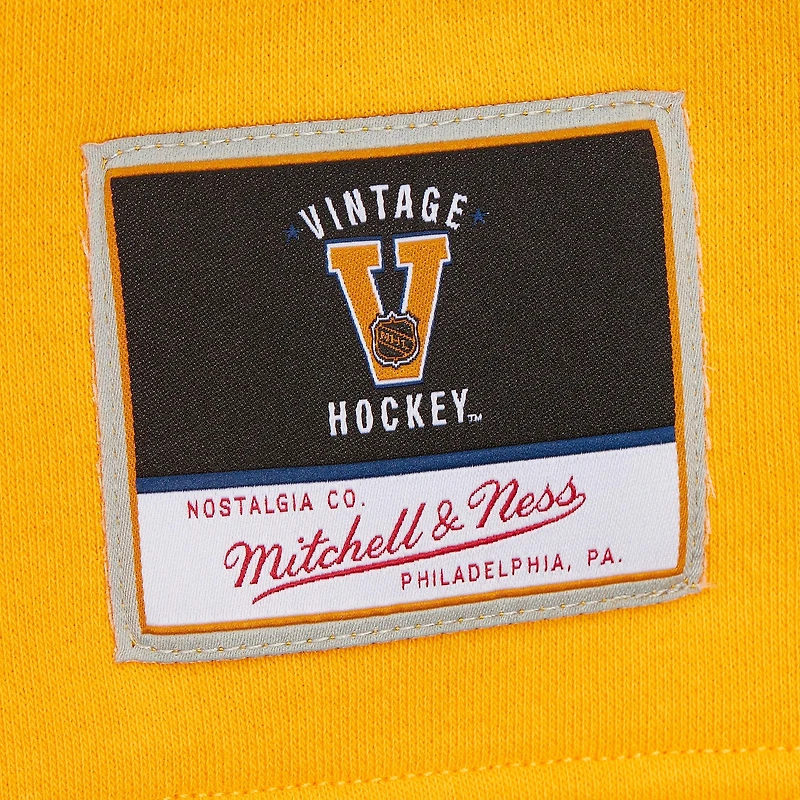 Women's Mitchell & Ness Black Boston Bruins Heritage Lace-Up Pullover Sweatshirt