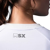 Women's MSX by Michael Strahan White Boston Bruins Millie Raglan Pullover Sweatshirt