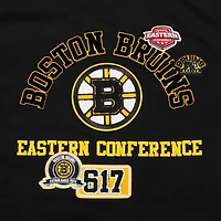Sweat-shirt court Pro Standard noir pour femme avec code régional des Bruins de Boston