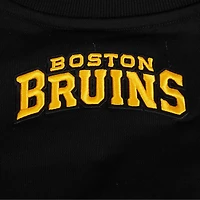 Sweat-shirt court Pro Standard noir pour femme avec code régional des Bruins de Boston