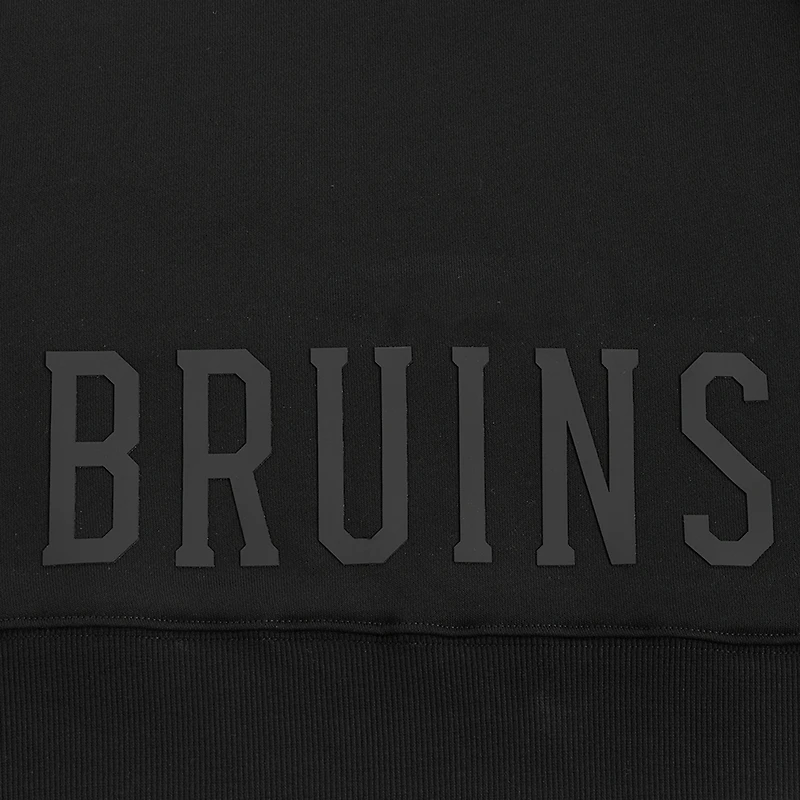 Women's Pro Standard  Black Boston Bruins Jewels Cropped Pullover Hoodie