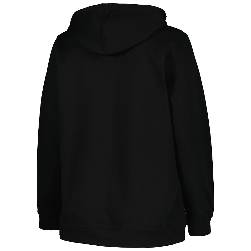 Women's Profile Black Boston Bruins Plus Arch Over Logo Pullover Hoodie