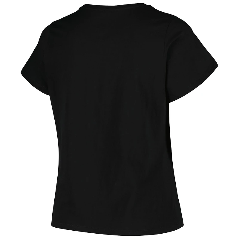 Women's Profile Black Boston Bruins Plus Arch Over Logo T-Shirt