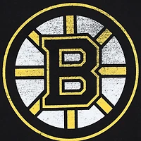 Women's Profile David Pastrnak Black Boston Bruins Plus Distressed Printed Name & Number Long Sleeve T-Shirt