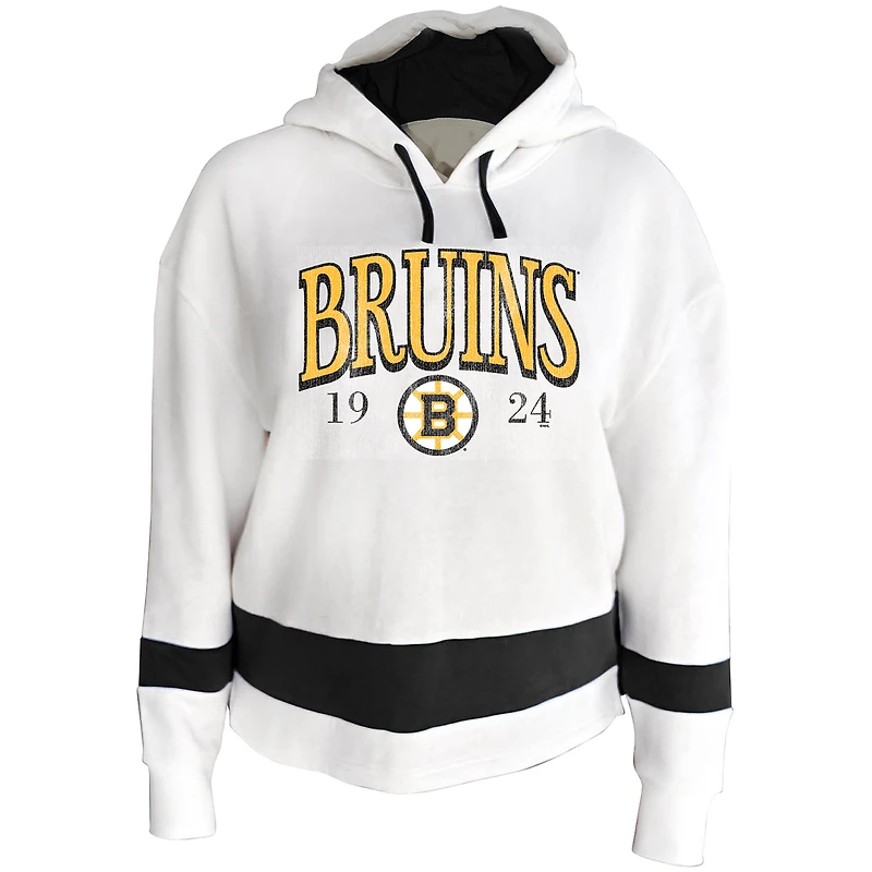 Women's Profile White Boston Bruins Plus Hoodie