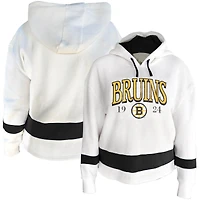 Sweat à capuche blanc grande taille des Bruins de Boston pour femme