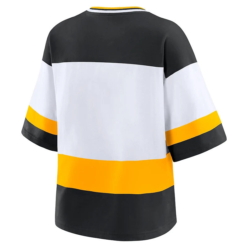 Women's WEAR by Erin Andrews Black/White Boston Bruins Jersey Style Tee