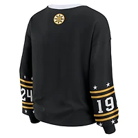 Women's WEAR by Erin Andrews Black Boston Bruins Long-Sleeve Sport T-Shirt
