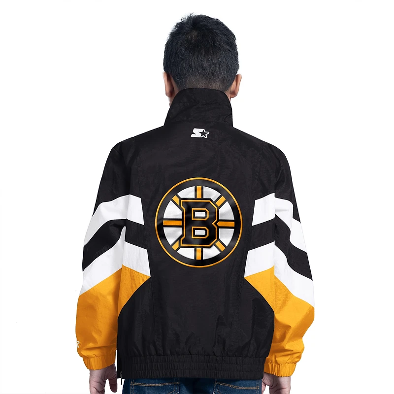 Youth Starter  Black Boston Bruins Prospect Half-Zip Pullover Top