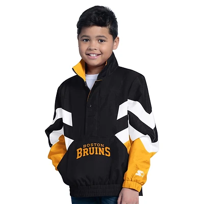 Haut à enfiler demi-zip noir pour jeunes des Bruins de Boston Prospect