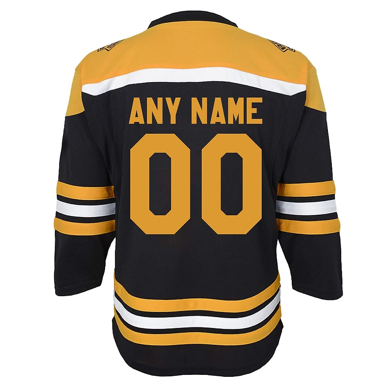 Youth Black Boston Bruins 2020/21 Home - Custom Replica Jersey