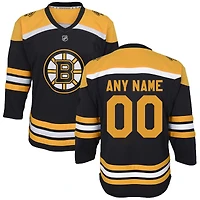 Youth Black Boston Bruins 2020/21 Home - Custom Replica Jersey