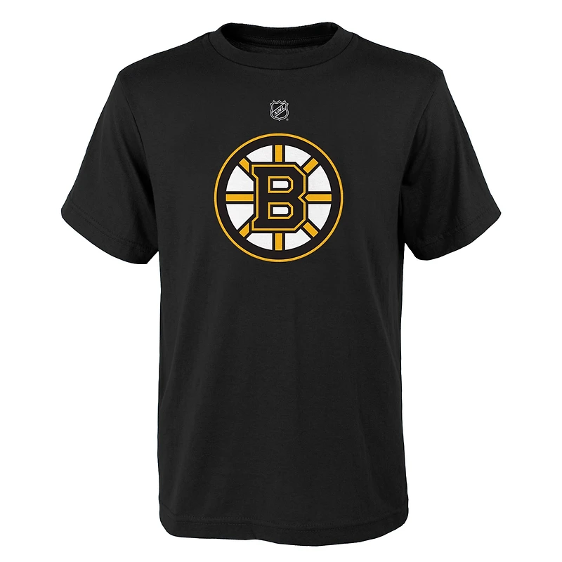 T-shirt noir avec logo principal des Bruins de Boston pour jeunes