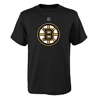 T-shirt noir avec logo principal des Bruins de Boston pour jeunes