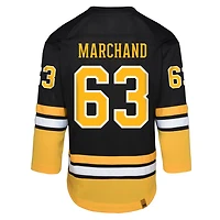 Youth Brad Marchand Black Boston Bruins 100th Anniversary Replica Player Jersey