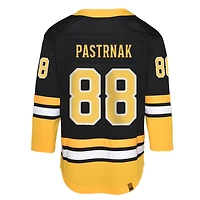 Maillot de joueur premier plan pour le 100e anniversaire des Bruins Boston David Pastrnak noir les jeunes