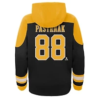 Youth David Pastrnak Black Boston Bruins Ageless Must-Have V-Neck Name & Number Pullover Hoodie