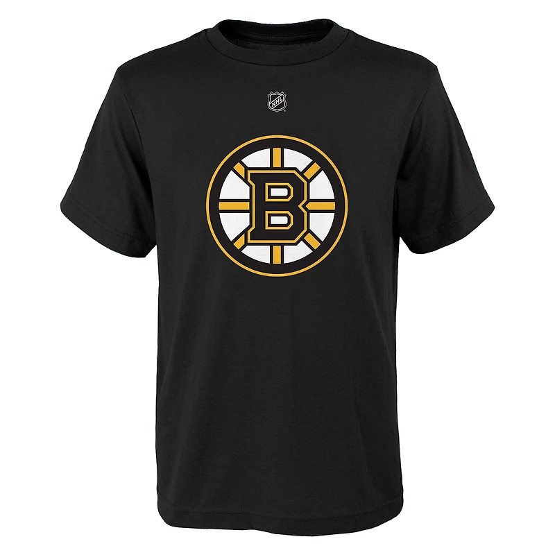 Youth David Pastrnak Black Boston Bruins Player Name & Number T-Shirt