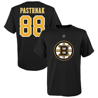 Youth David Pastrnak Black Boston Bruins Player Name & Number T-Shirt