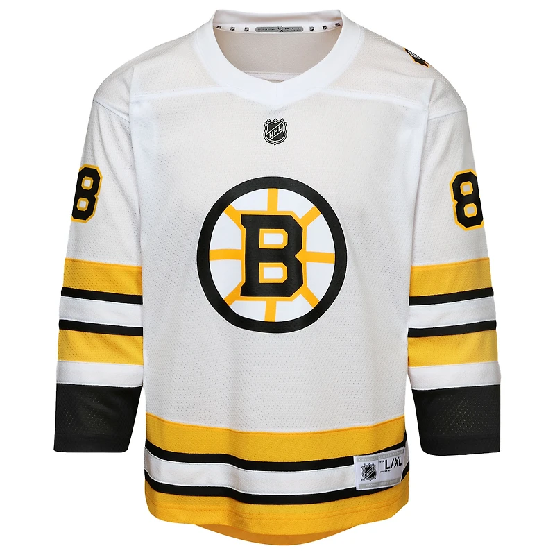 Maillot de joueur David Pastrnak blanc à domicile des Bruins Boston