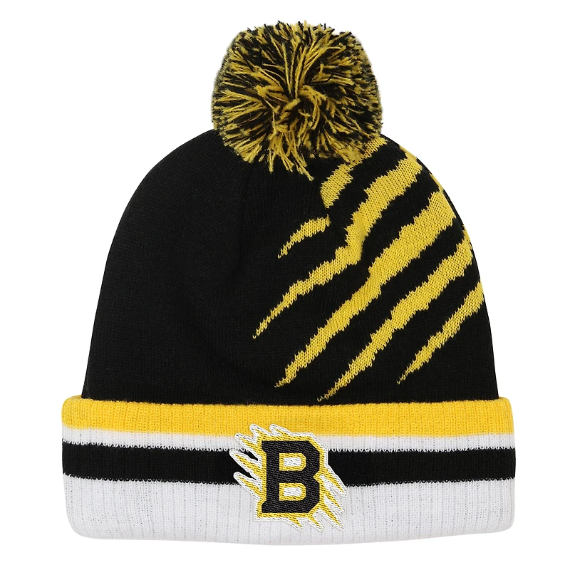 Youth Fanatics  Black Boston Bruins 2026 NHL Stadium Series Cuffed Knit Hat with Pom