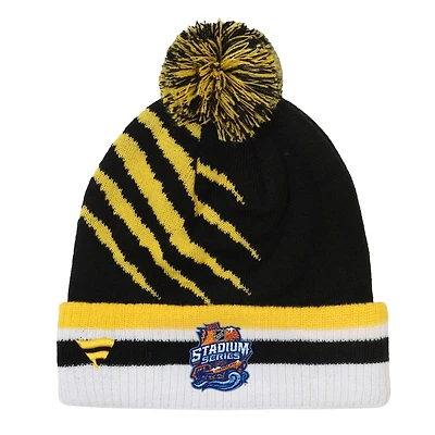 Youth Fanatics  Black Boston Bruins 2026 NHL Stadium Series Cuffed Knit Hat with Pom