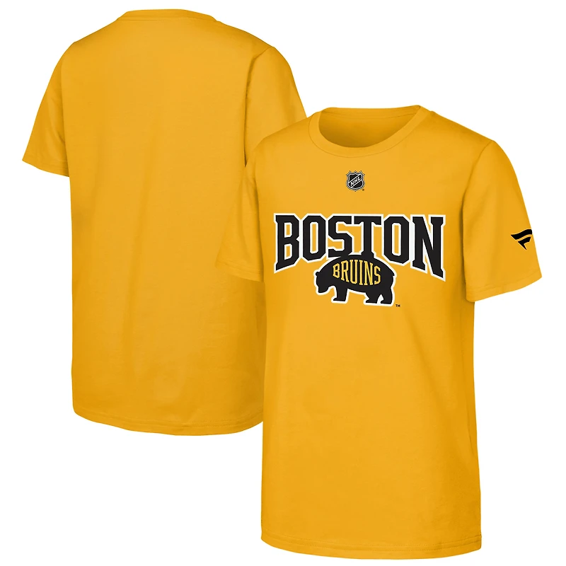 Youth Fanatics  Gold Boston Bruins 2026 NHL Stadium Series Authentic Locker Room T-Shirt
