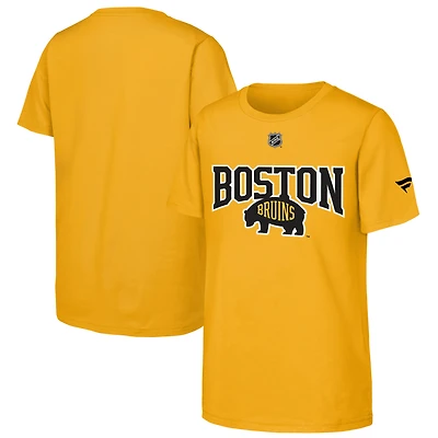 Youth Fanatics Gold Boston Bruins 2026 NHL Stadium Series Authentic Locker Room T-Shirt