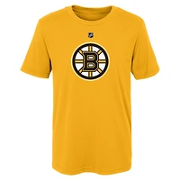 T-shirt avec logo principal des Bruins de Boston, or pour jeunes