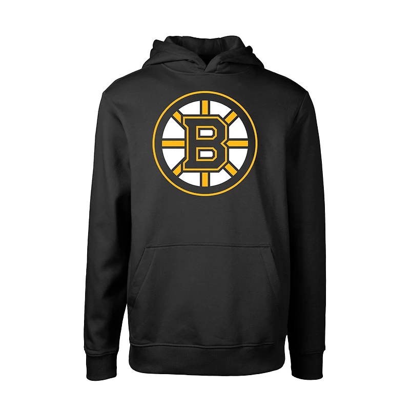 Youth Levelwear Black Boston Bruins Team Podium Core Fleece Pullover Hoodie