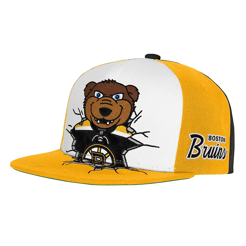Youth Mitchell & Ness Black Boston Bruins Mascot Snapback Hat