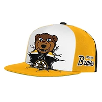 Youth Mitchell & Ness  Black Boston Bruins Mascot Snapback Hat