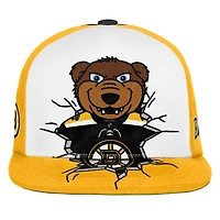 Casquette snapback Mitchell & Ness noire pour enfant, mascotte des Bruins de Boston