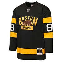 Maillot de puissance Mitchell & Ness David Pastrnak pour enfant, noir, Boston Bruins, Classique hivernal 2016
