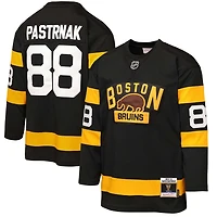 Maillot de puissance Mitchell & Ness David Pastrnak pour enfant, noir, Boston Bruins, Classique hivernal 2016