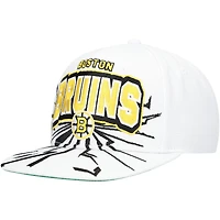 Youth Mitchell & Ness White Boston Bruins After Shock Snapback Hat
