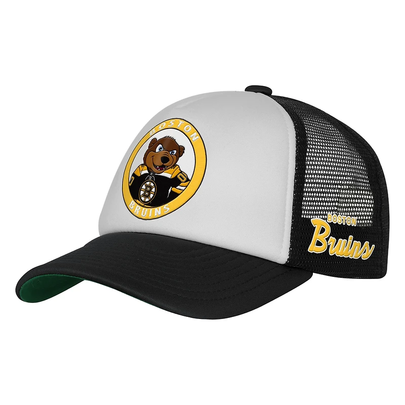 Casquette de camionneur ajustable blanche Mitchell & Ness pour jeunes