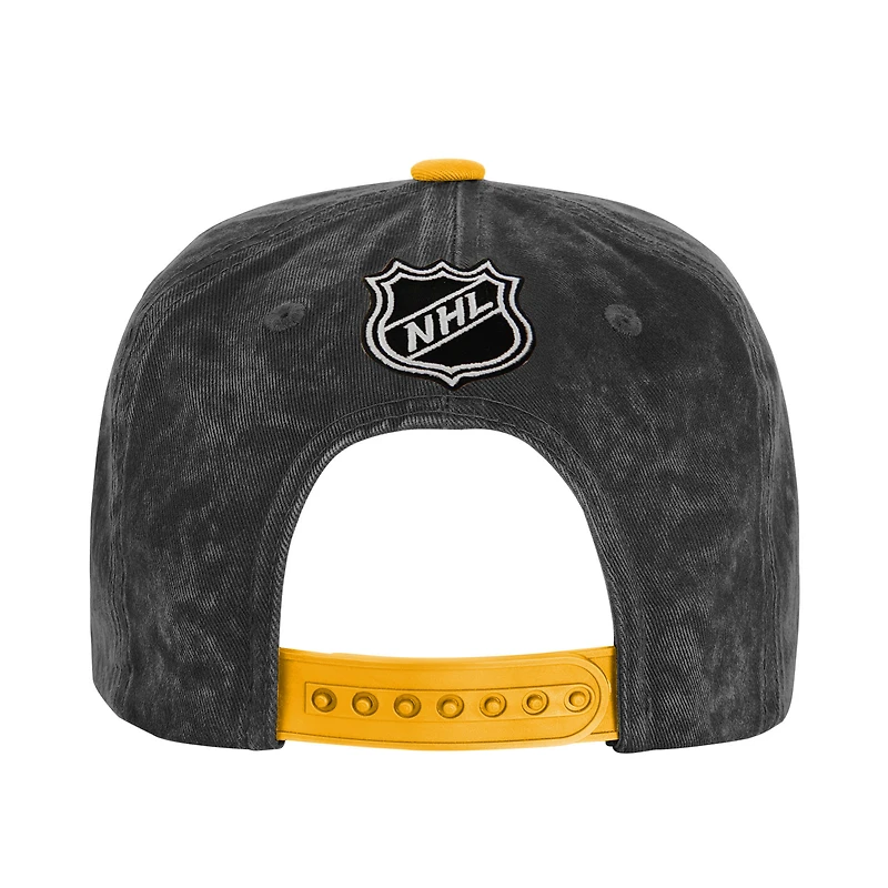 Youth Outerstuff Black/Gold Boston Bruins True Retro Deadstock Adjustable Hat
