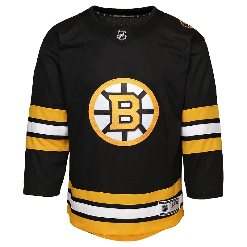 Maillot réplique domicile noir des Bruins de Boston pour jeunes Outerstuff