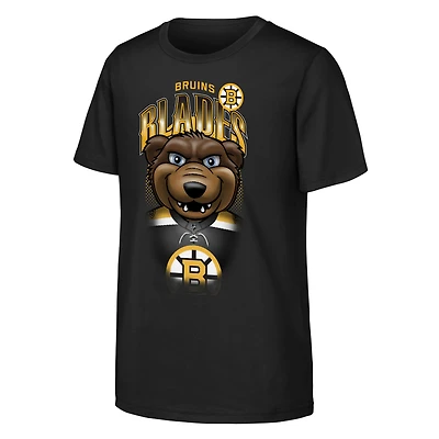 T-shirt noir à l'effigie de la mascotte des Bruins Boston pour jeunes Outerstuff