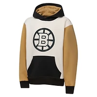 Youth Outerstuff Cream Boston Bruins Classic Pass Fleece Hoodie
