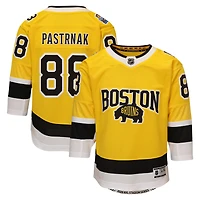 Maillot Premier Outerstuff pour jeunes David Pastrnak, or, Boston Bruins, Série des stades de la LNH 2026