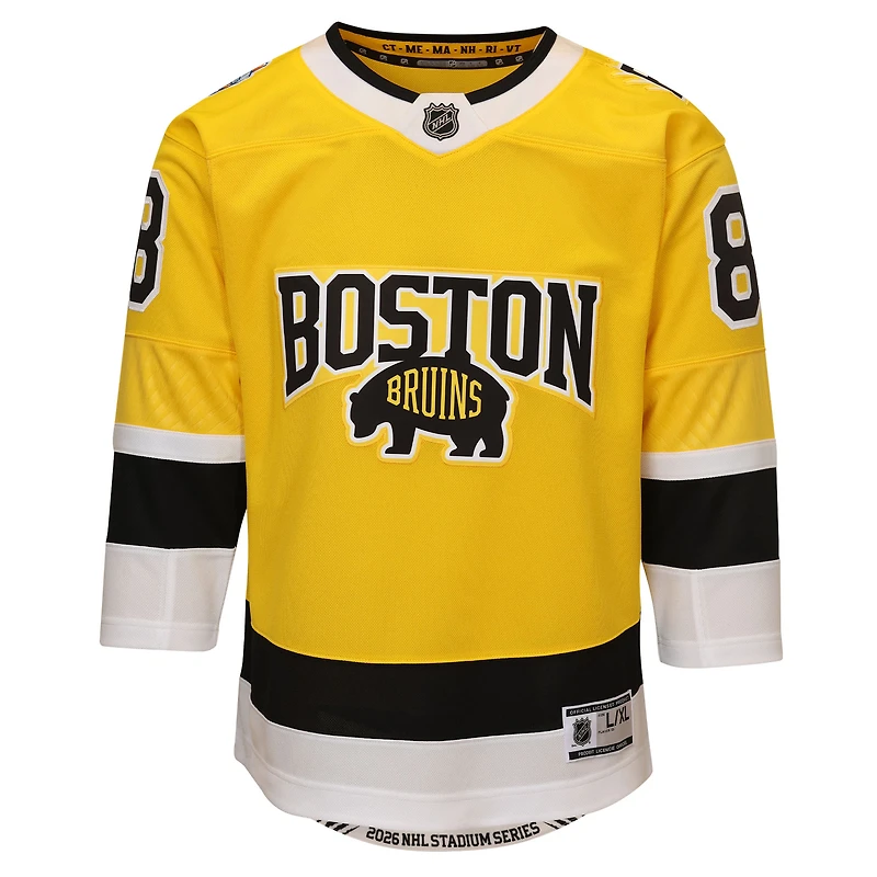 Youth Outerstuff David Pastrnak Gold Boston Bruins 2026 NHL Stadium Series Premier Jersey