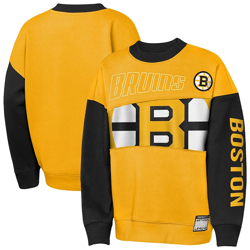 Youth Outerstuff Gold/Black Boston Bruins Impact Player Sweatshirt